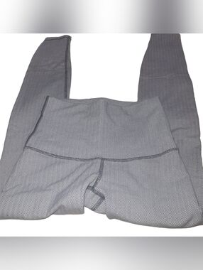 Lululemon Wunder Under High-Waist Grey And White Herringbone Leggings Size 4